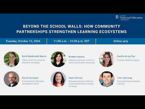 Beyond the school walls: How community partnerships strengthen learning ecosystems