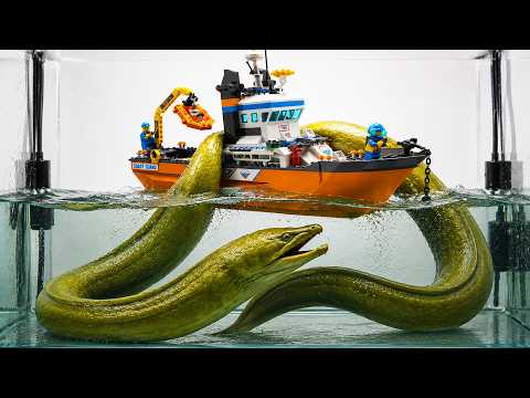 I tested Lego boats vs Real Sea Creatures!