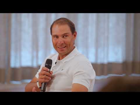 Rafa Nadal in conversation with Players of the academy