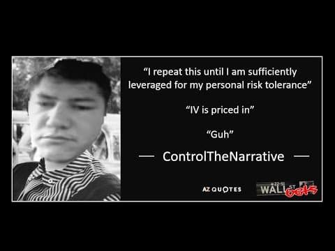 Guh: The Legend of ControlTheNarrative, a peak WSB hero I r/wallstreetbets